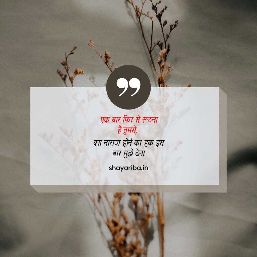 Narazgi Shayari In Hindi